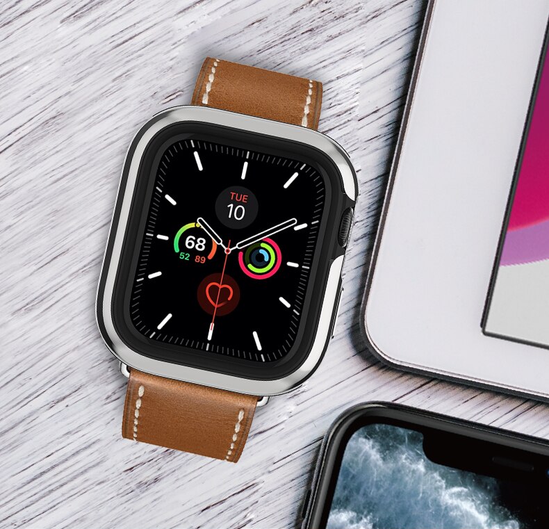 Switcheasy voor apple watch 5/6 4 roestvrij staal, aluminiumlegering, iphone-hoesje, metaal, zacht 40/44 mm anti-slip, mannen en vrouwen.