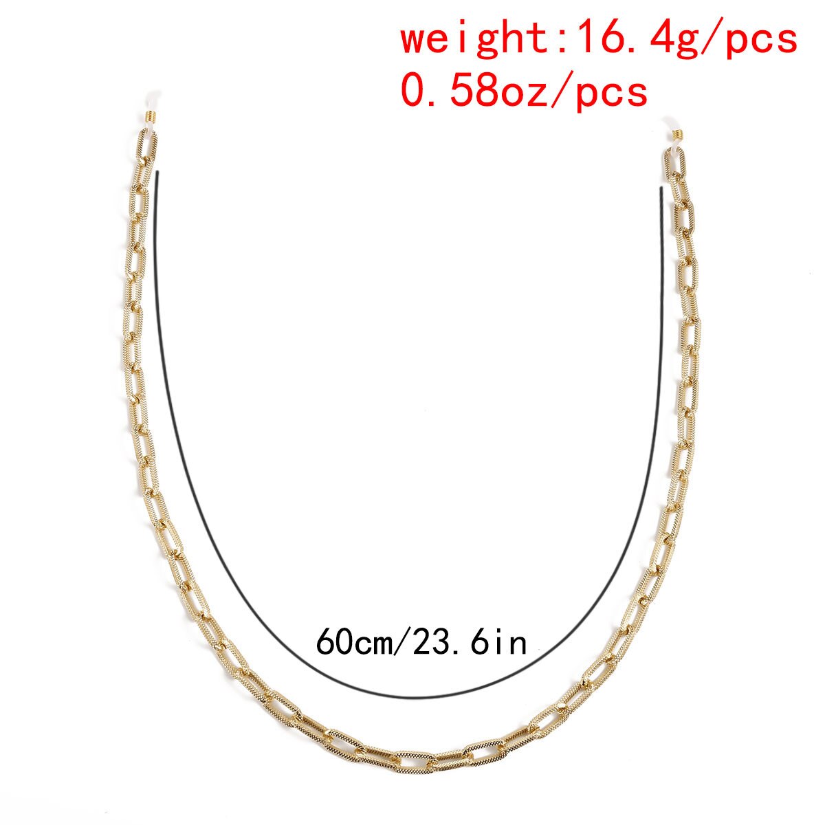 Cadena de eslabones de Metal para gafas de lectura, gafas de sol femeninas, cadena antideslizante, cordón, correa para el cuello, gafas de , cuerda Unisex