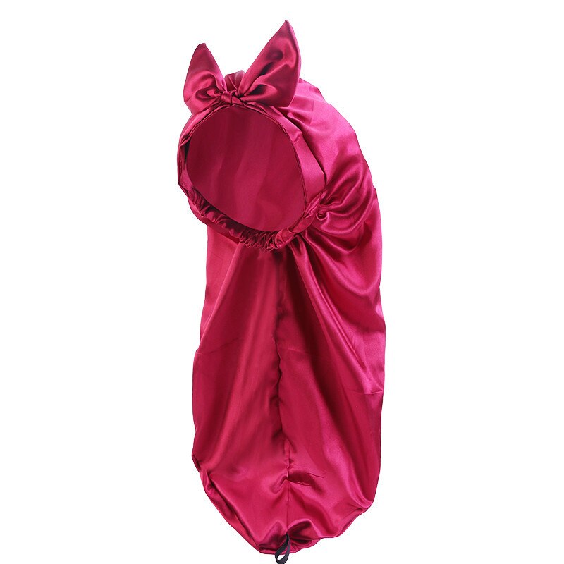 Bonnet de nuit en Satin pour femmes, Turban en soie, Invisible, plat, réglable, avec nœud, coiffant, pour la nuit