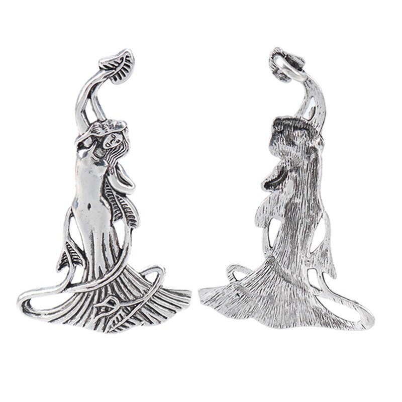 Zxz 5Pcs Tibetaans Zilveren Grote Godin Venus Charms Hangers Voor Sieraden Maken Bevindingen 68x42mm