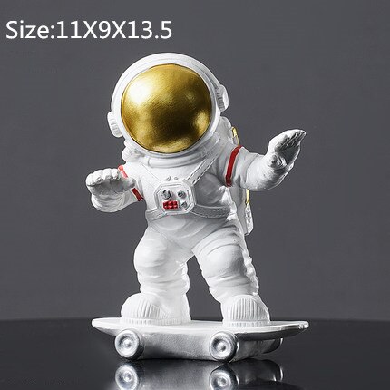 Nordic Astronaut Standbeeld Thuis Desktop Decor Karakter Sculptuur Kosmonaut Hero Kantoor Miniaturen Model Creatieve Figuur Beeldjes: Style 1