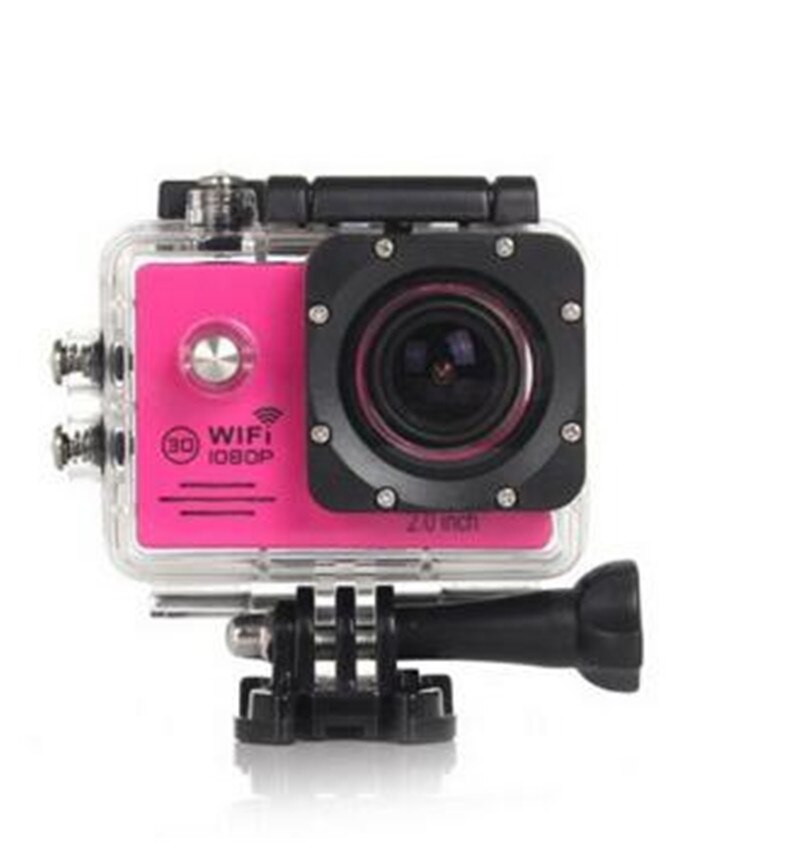 2.0 LCD photo Cameras 1080P 12MP WiFi Video Cameras 30M Waterproof Full HD DVR: Pink