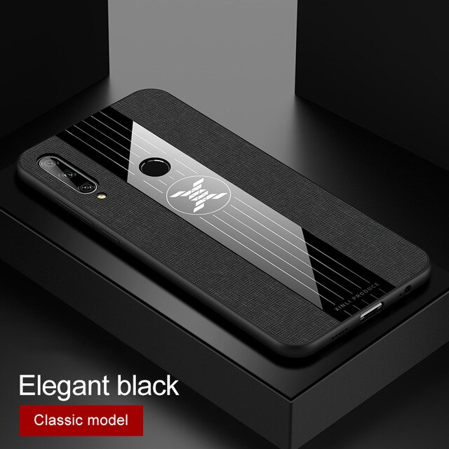 Honor 9X funda versión Global anillo soporte de cubierta dura marco suave tela funda de tela en Honor 9 X X9 Honor 9X Premium STK-LX1 6,59'': Honor 9X Global / Black No Ring