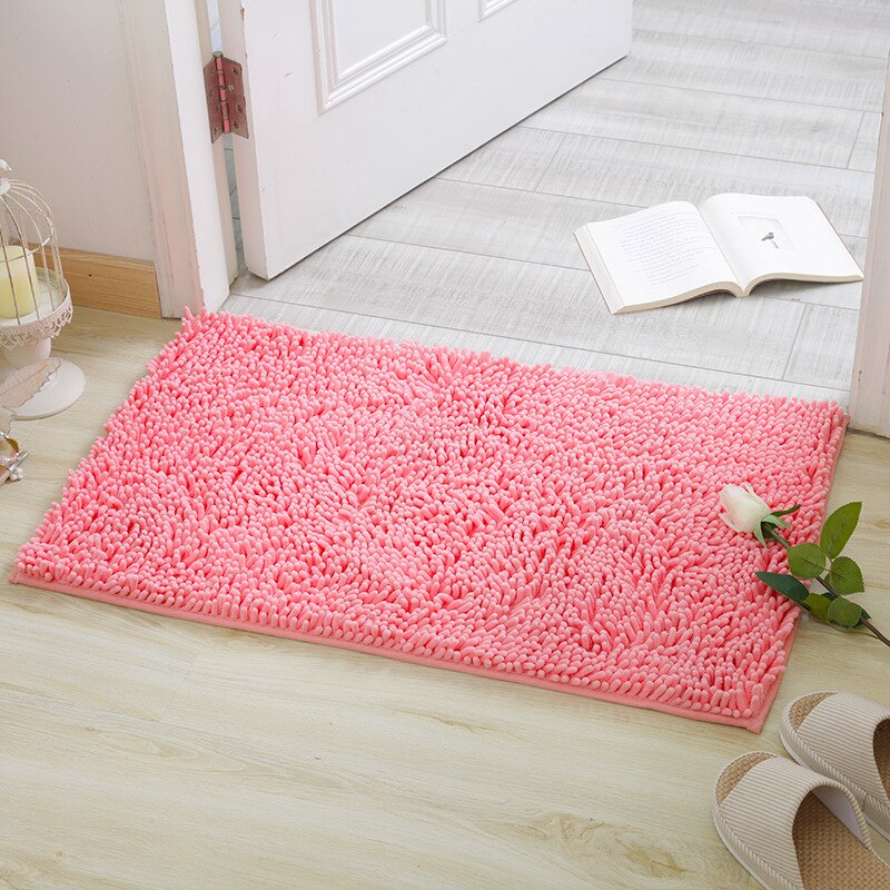 Ensemble 40*60/40*120CM, tapis de bain en microfibre absorbant, tapis de salle de bain doux et moelleux, tapis de salle de douche: 40-60CM  40-120CM / Pink