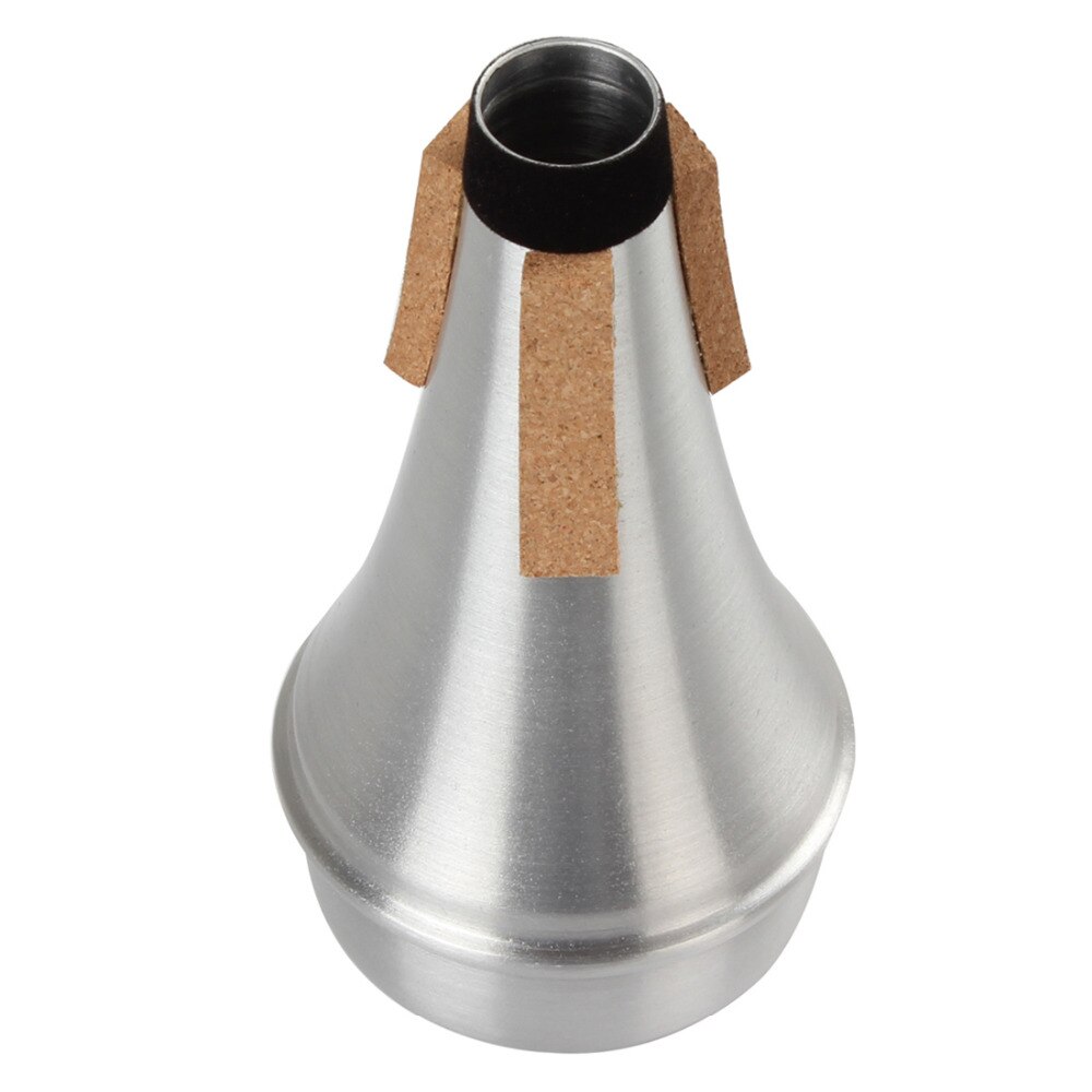 Hoge Professionele Duurzame Aluminium Trompet Mute Trompet Straight Sourdine Zilver Kleur Voor Alle Type Trompetten