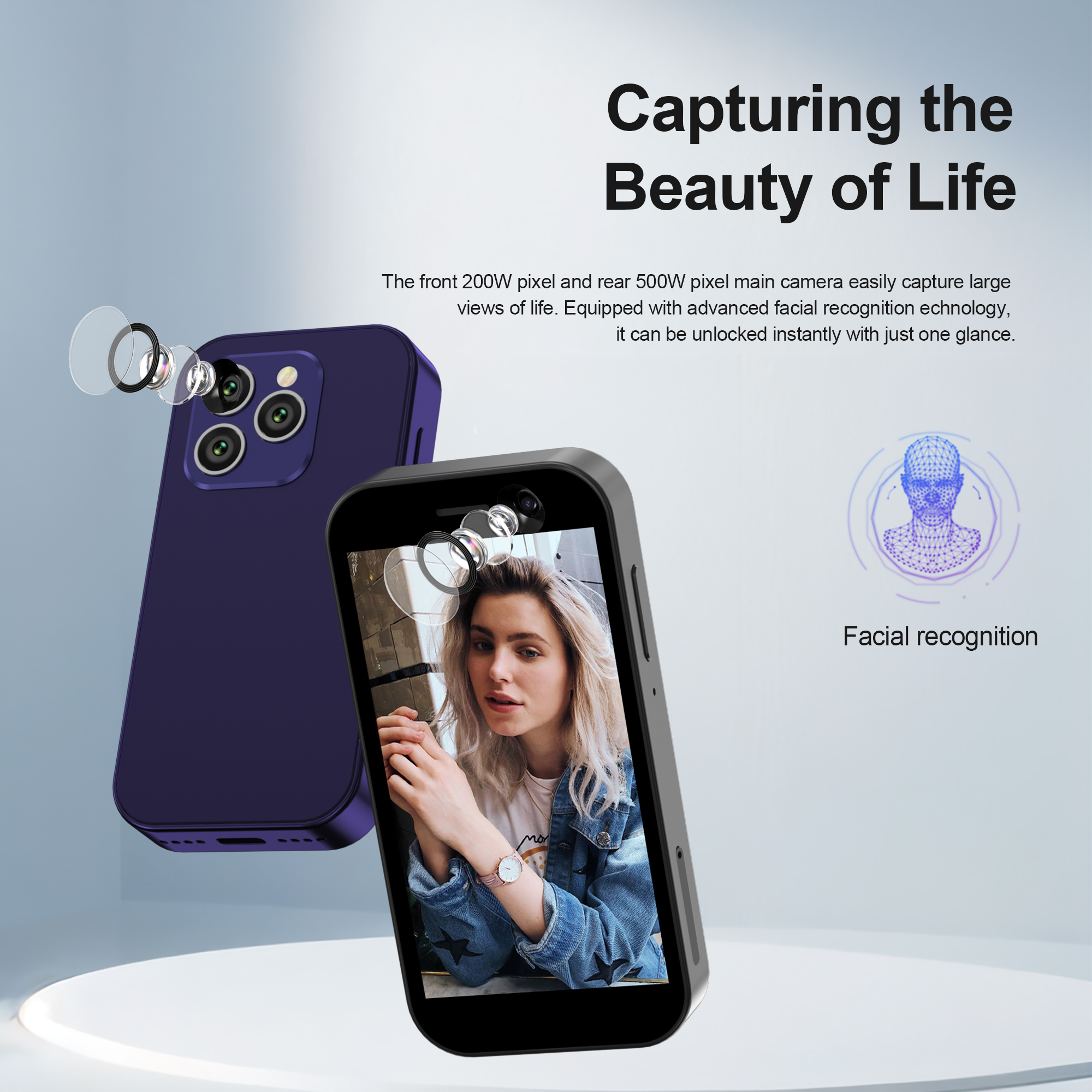 2024 SERVO KING8000 Mini Smartphone Android 4G LTE Global GPS 3 "Display 5MP Camera WIFI Kleine mobiele telefoons 2000mAh Batterij