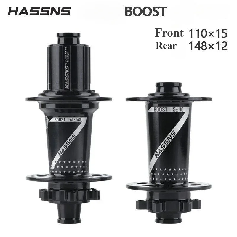 Hassns pro7 32h cubo traseiro de liberação rápida 32 furos freehub mtb quatro palin 7-12 velocidades cubo barulhento bicicleta seis pawl três dentes hubs