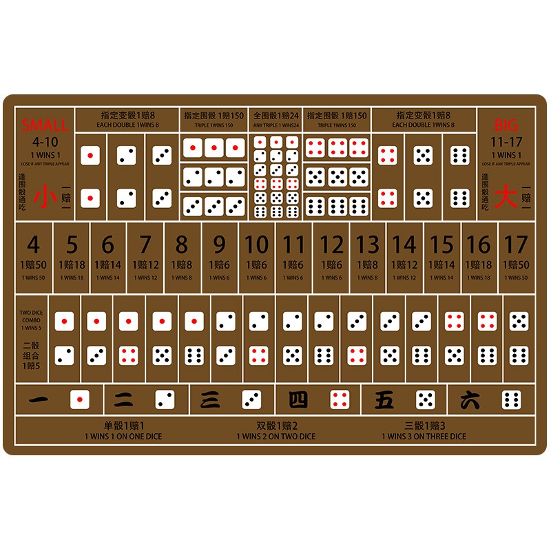 120x60 cm Sicbo Game Rubber Mat Dik Mute Niet-reflecterende Club Game Mat Multi-color party Game Accessoires