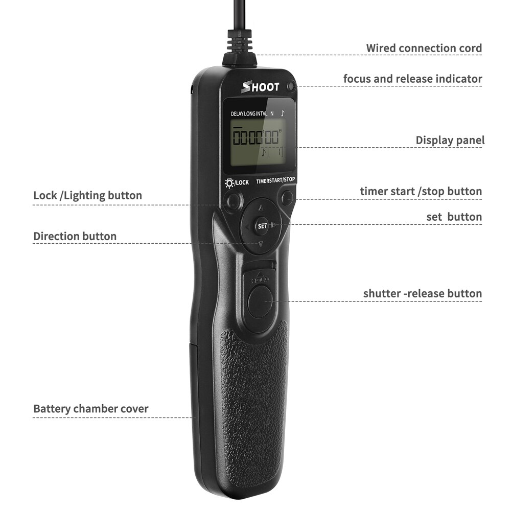 SCHIEßEN RM-VPR1 LCD Timer Fernbedienung Auslöser für Sony Alpha A6000 A7 A7II A7III A7R A58 A6500 A6300 A3000 a7RII A7 II