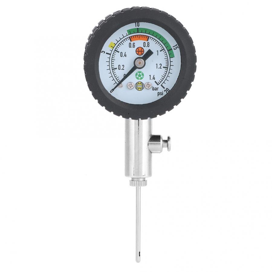 Balltrykk metall luftmåler i rustfritt stål lufttrykksmåler barometerverktøy for basketball fotball volleyball