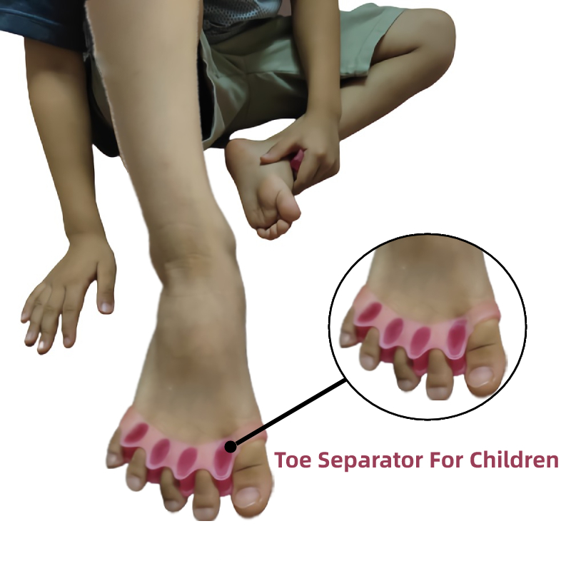 60 stück = 30pairs Fußpflege Für Kinder Hallux Valgus Orthesen Silikon Gel Kinder Toe Separator Bunion Corrector Orthopädische werkzeug