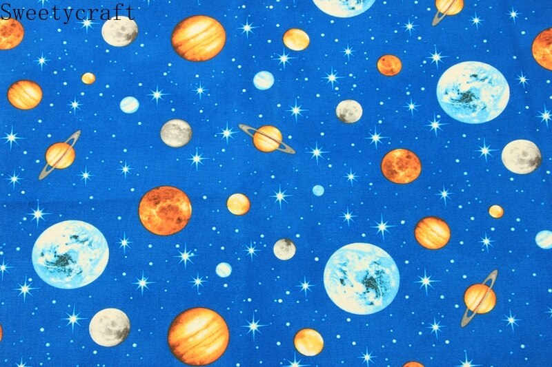 110 x 45cm dikke katoenen linnen stof per meter sterrenhemel print tela algodon handgemaakt naaien patchwork materiaal accessoires doek