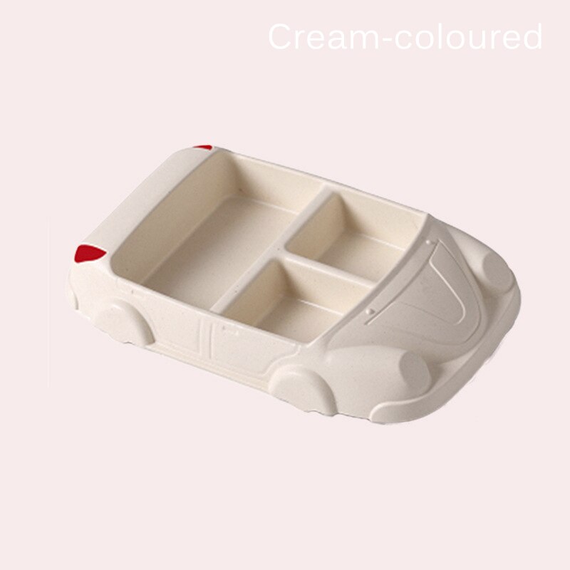 Enfants vaisselle bébé assiette séparée mignon voiture vaisselle dessins animés bébé alimentation ensemble enfants enfant formation vaisselle bambou Fiber