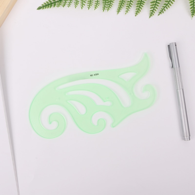 Students Plastic Drawing Template Curve Ruler Stencil Measuring Tool Stationery