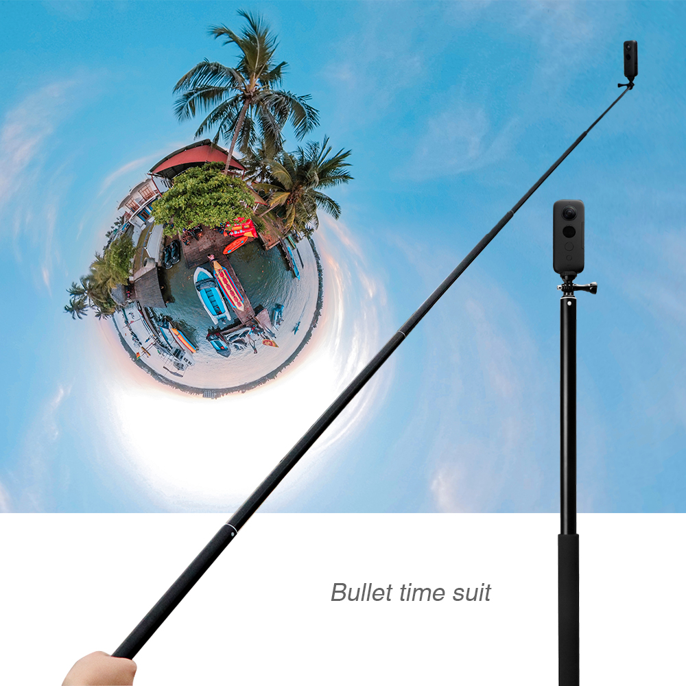 2m Extension Rod Selfie Stick Aluminum Alloy for Sjcam Xiaomi Yi 4K Insta 360 One X Monopod Panorama Camera Accessories