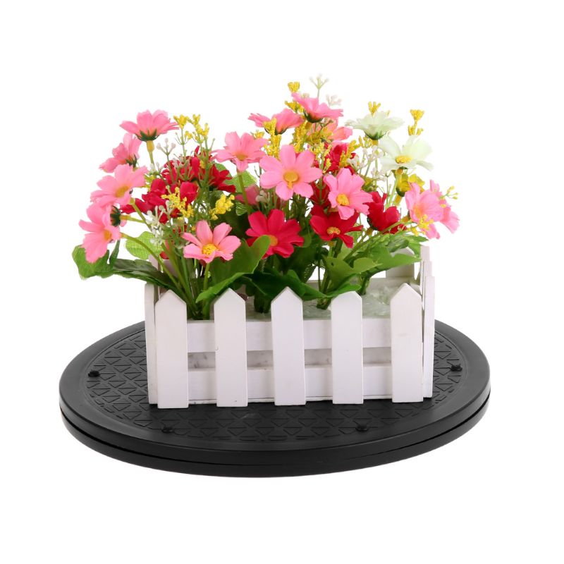 1pc 25cm/30cm/40cm bonsai drejebord roterende plade hjul roterende planter blomsterpotte bakke hjem køkken displaystand