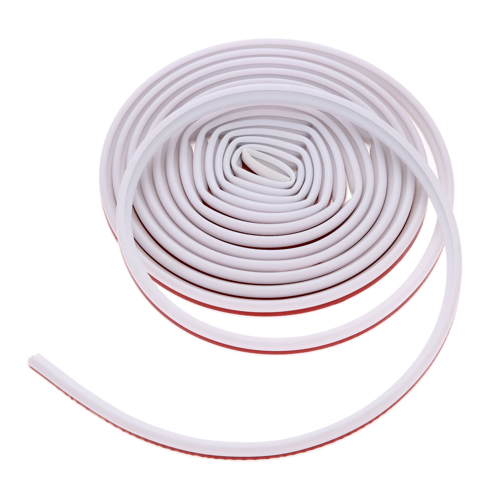 5M Car Door Seal Strips Weatherstrip Rubber Seal Car Stickers Sound Insulation Sealing Automobiles Interior Accessories: White
