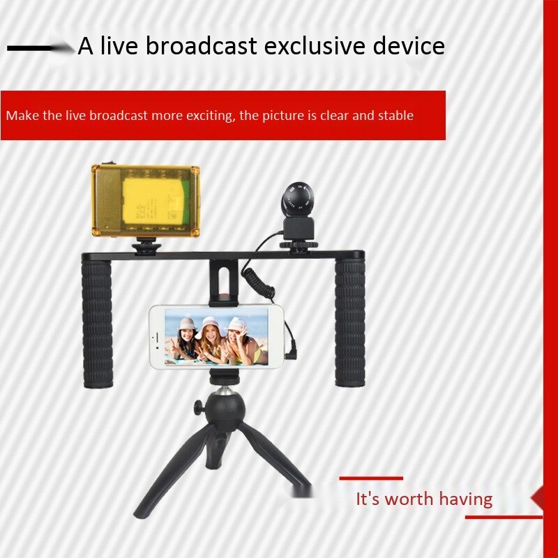 Handheld Stabilizer Stand Phone Cage Filmmaking Case Mobile Phone Photography Video Follow-Up Stand for iPhone Android