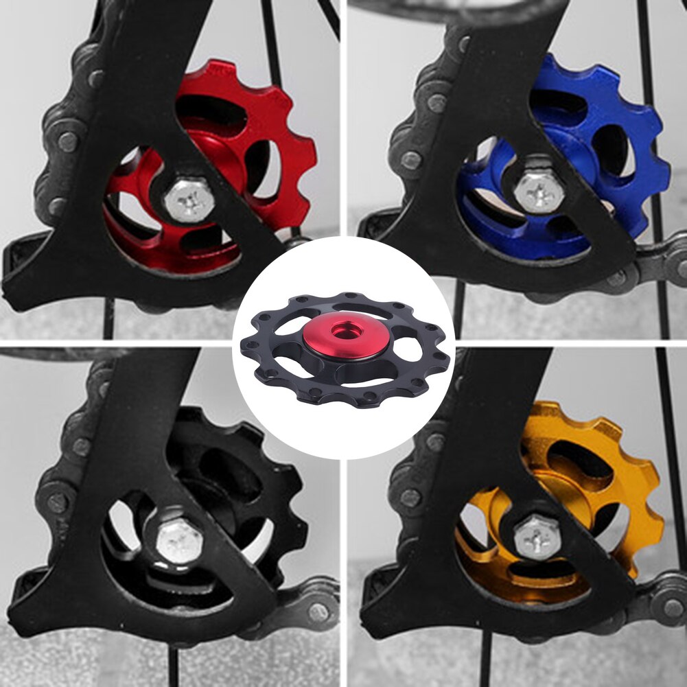 2 Pcs Aluminum Sealed Bearing Jockey Bicycle Riding Mountain Bike Wheel Rear Derailleur Pulleys Supplies Tool Bike Accessories