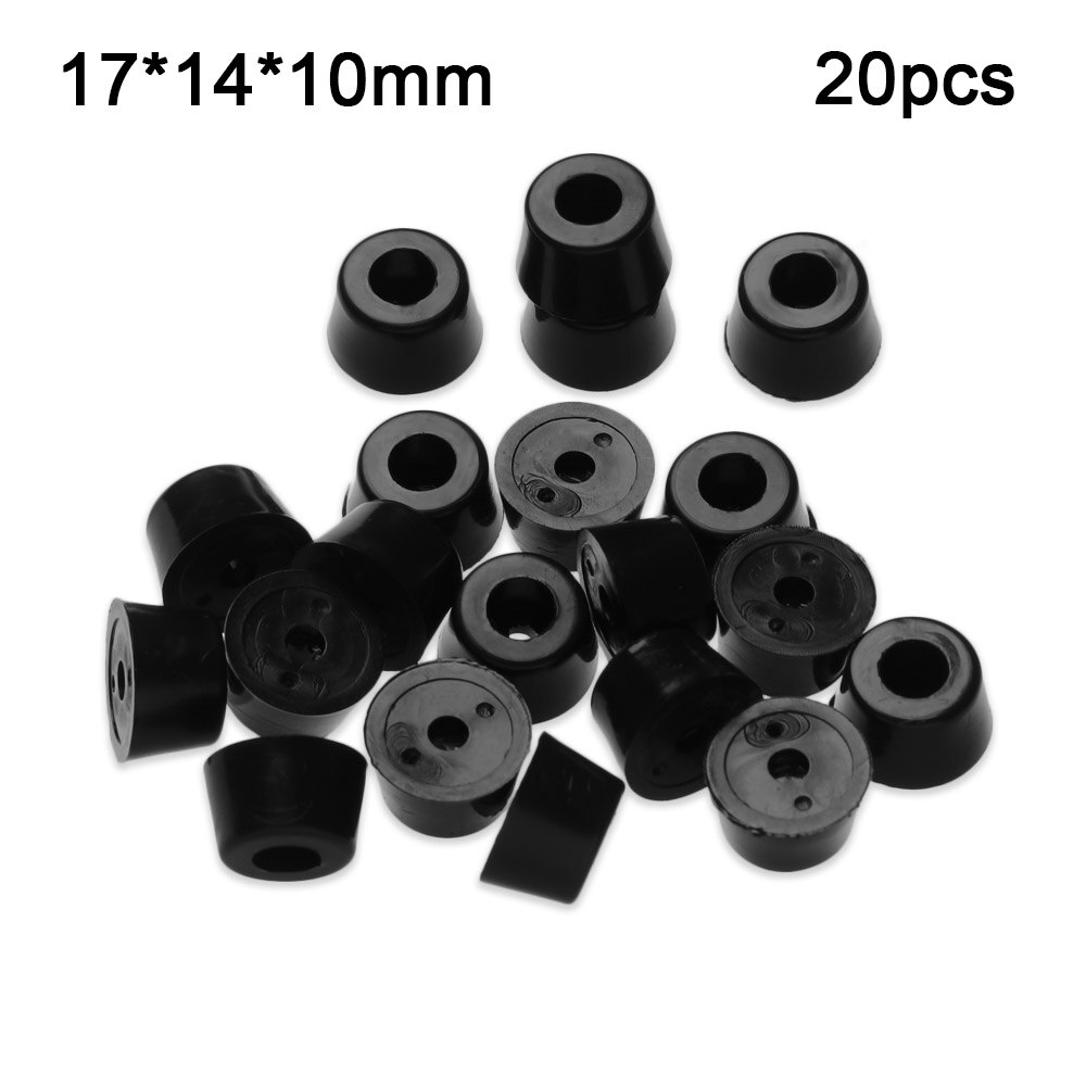 100pcs Black Rubber Feet Chair Floor Protector Non-slip Furniture Feet Table Leg Cover Cabinet Bottom Pads Funiture Legs 7Size: 17x14x10mm