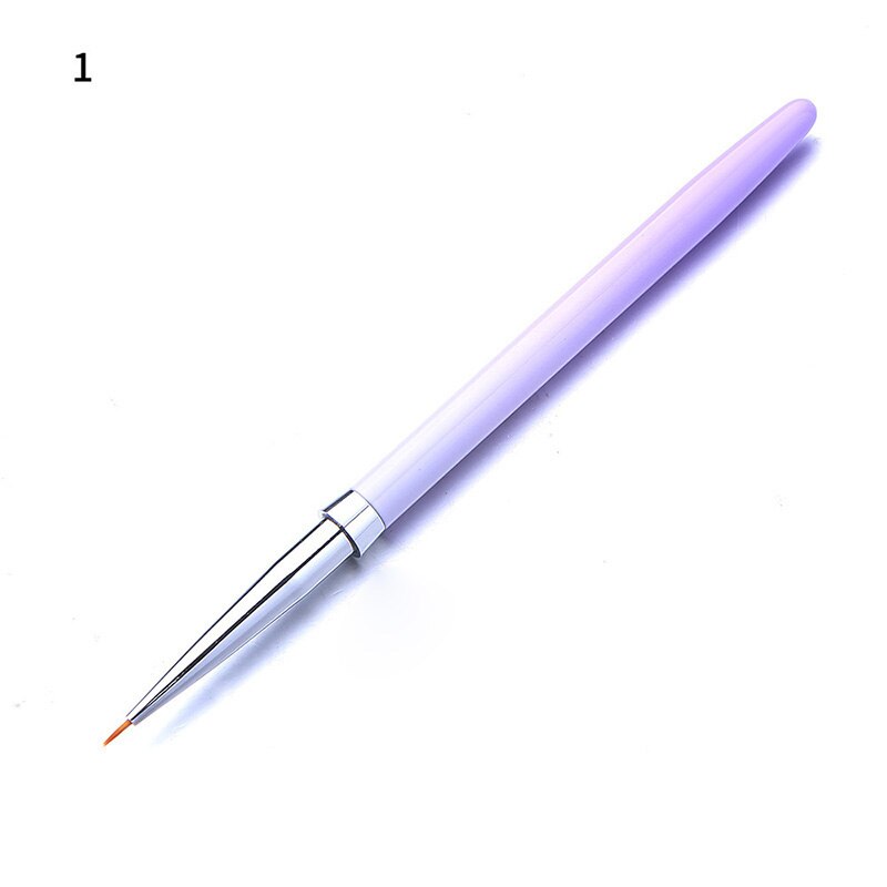 1 Uds delineador de gel uv pintura brocha rosa dorada Color portátil dibujo bolígrafo cepillo de uñas mango manicura uñas arte herramienta de