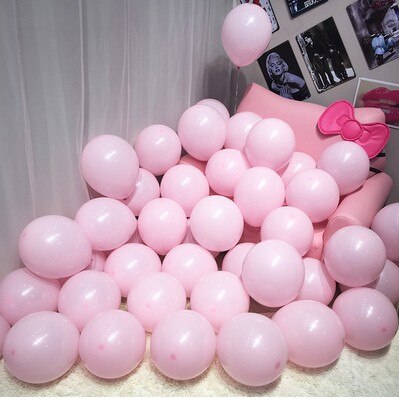 50 /100pcs 10inch Multicolor Pastel Candy Balloons Wedding Baloons Round Macaron Balloon Arch Decoration BirthdayParty Balloons: Makron pink / 100pcs