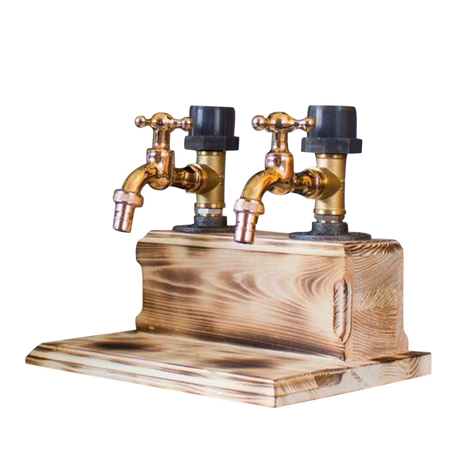 Wine Dispenser Wooden Faucet Holder Wine Whisky Beer Dispenser Rack Liquor Alcohol Wood Dispenser For Father Bar Accessory: B