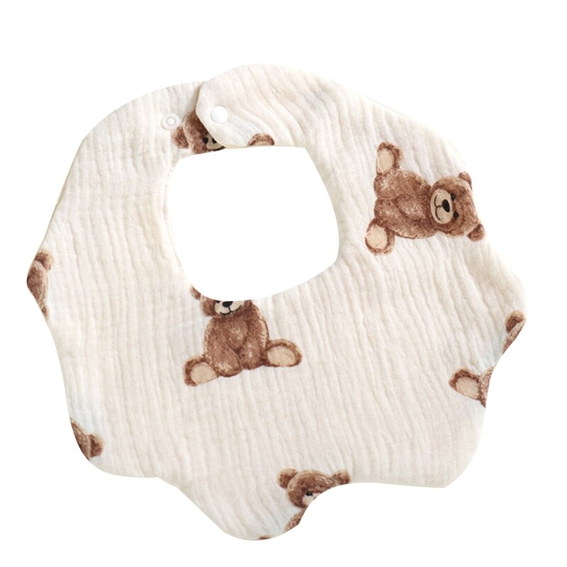 Rotatie Burp Doek Baby Bloem Bib Bandana Sjaal Absorberende Speeksel Handdoek Schort D5QA: 7