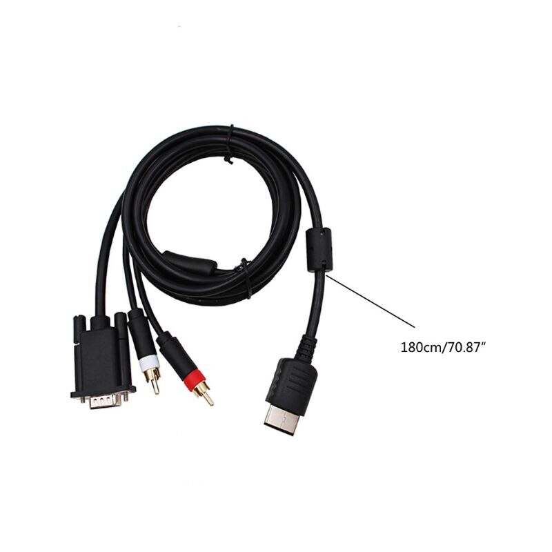 Cabo vga para sg dreamcast alta definição + 3.5mm para 2-adaptador rca macho