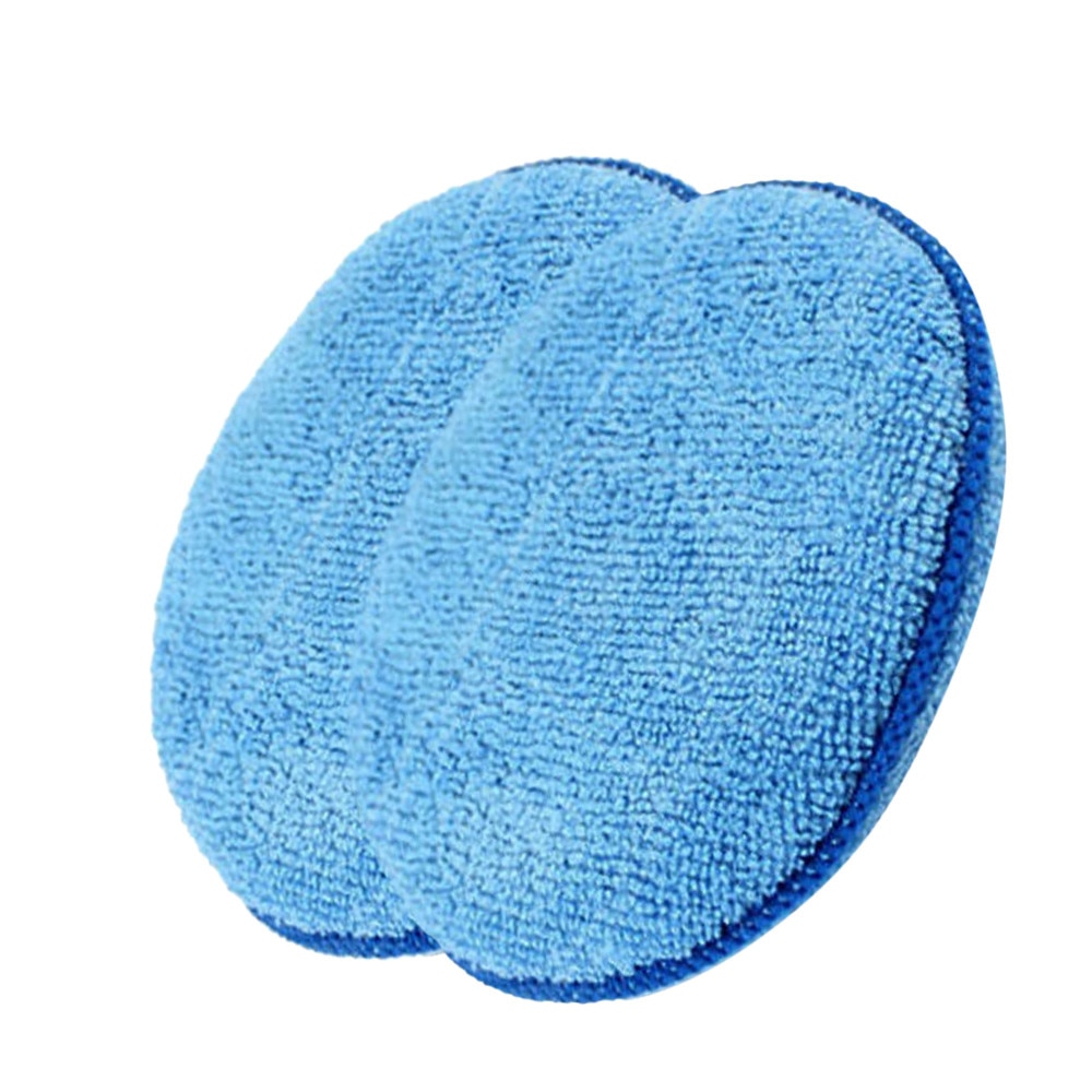 2pcs Microfiber Foam Sponge Polish Wax Applicator Pads Car Home Cleaning Pad Auto Polishing Accessories