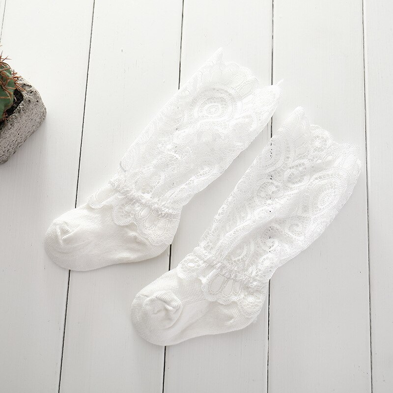 Chaussettes d'été en dentelle pour bébés filles | Chaussettes longues respirantes à motif Floral, accessoires pour bébés