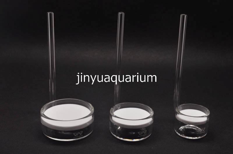 VIV ADA style glass CO2 diffuser atomizer plat bottom mini nano with suction cup aquarium water plant grow promote