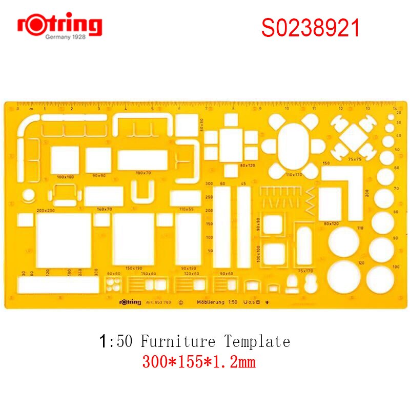 Rotring – gabarit de meuble 1:50/1:100, outils de dessin: S0238921