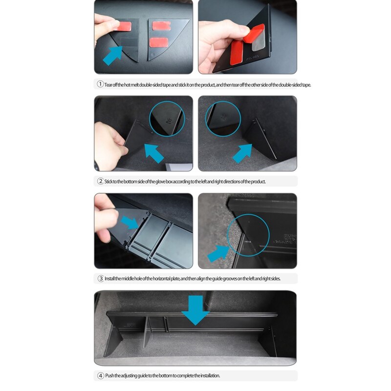 Car Glove Box Organizer Insert Sorting Partition for Toyota Alphard 30 AH30 Vellfire 16-19