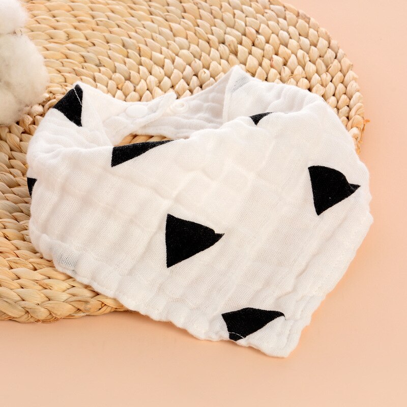 Katoenen Baby Slabbetjes & Burp Doeken Babyvoeding Meisje Bandana Bib Water Absorberen Baby Sjaal Burp Baby Spullen Baby Accessoires BC0023: Black