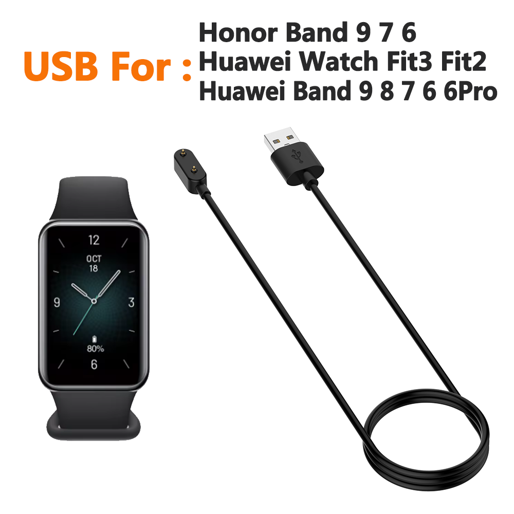 Oplaaddock voor Honor Band 9 7 6 USB-oplader Huawei Band 9/8/7/6/6Pro/Huawei Watch Fit 3/Fit 2/Fit draagbare oplader