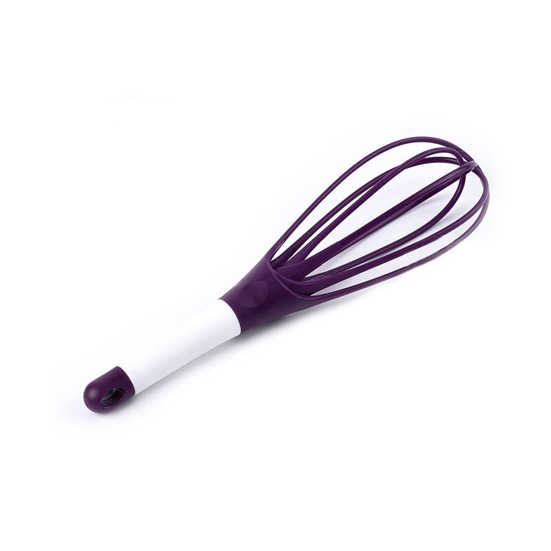 Multifunctional Rotary Manual Egg Beater Mixer Mini Plastic Kitchen Egg Whisk Bake Tool Egg Agitator: purple