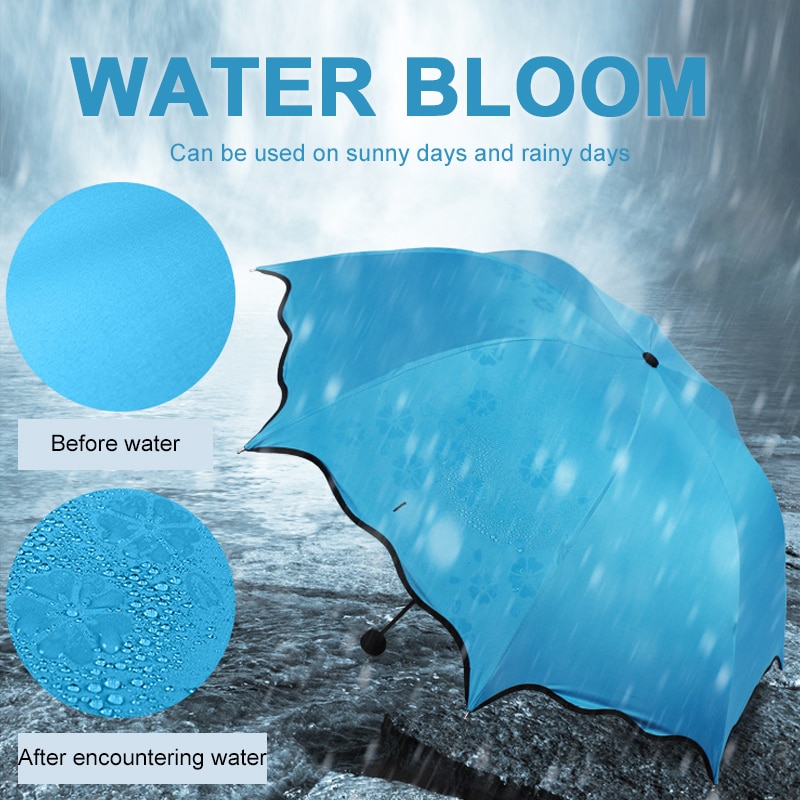 Umbrella Anti-UV Umbrella Sunshade Umbrella Magic Flower Dome Courtyard Rainy Day Folding Umbrellas Garden Waterproof Travel
