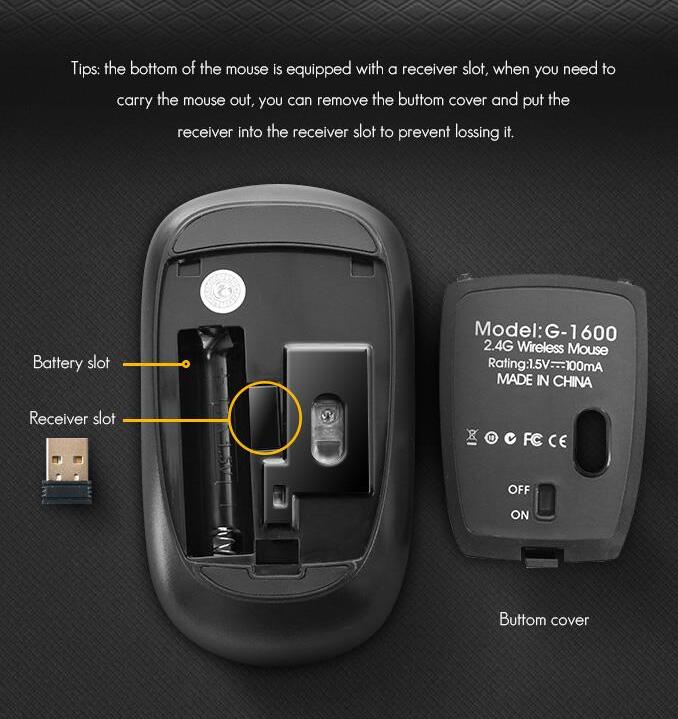 Draadloze Muis Computer Muis 2.4Ghz 1600 Dpi Usb Ergonomische Muis Voor Pc Laptop Mini Stille Mause Optische Matte Geruisloze muizen