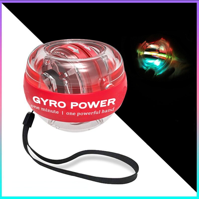 LED Wrist Power Hand Ball Self-starting Powerball with Counter Arm Hand Muscle Force Trainer Exercise Equipment Exercising: Red