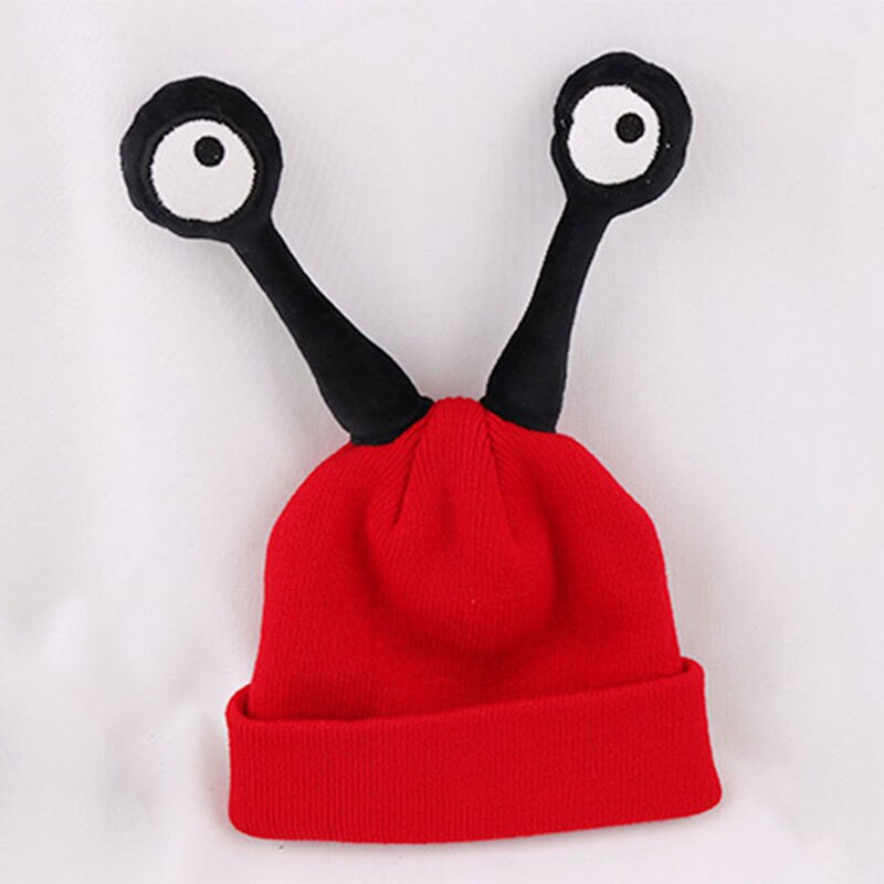 Bonnet tricoté en laine pour enfants, chapeau de bébé, mignon, insecte, escargot, dessin animé, , Crochet, hiver