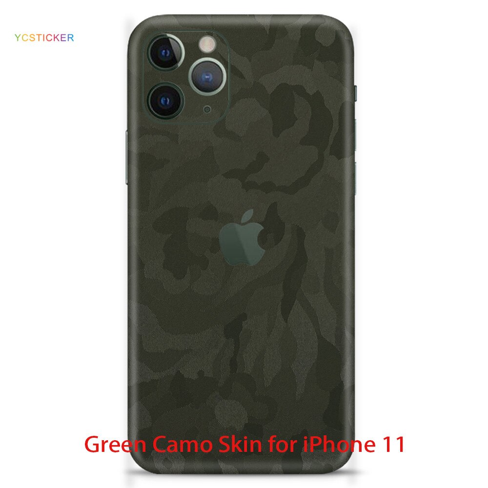 Ycsticker lyxiga camo dekaler 3m vinyl mobiltelefon skin sticker för iphone 11 pro max: Gc för  ip 11