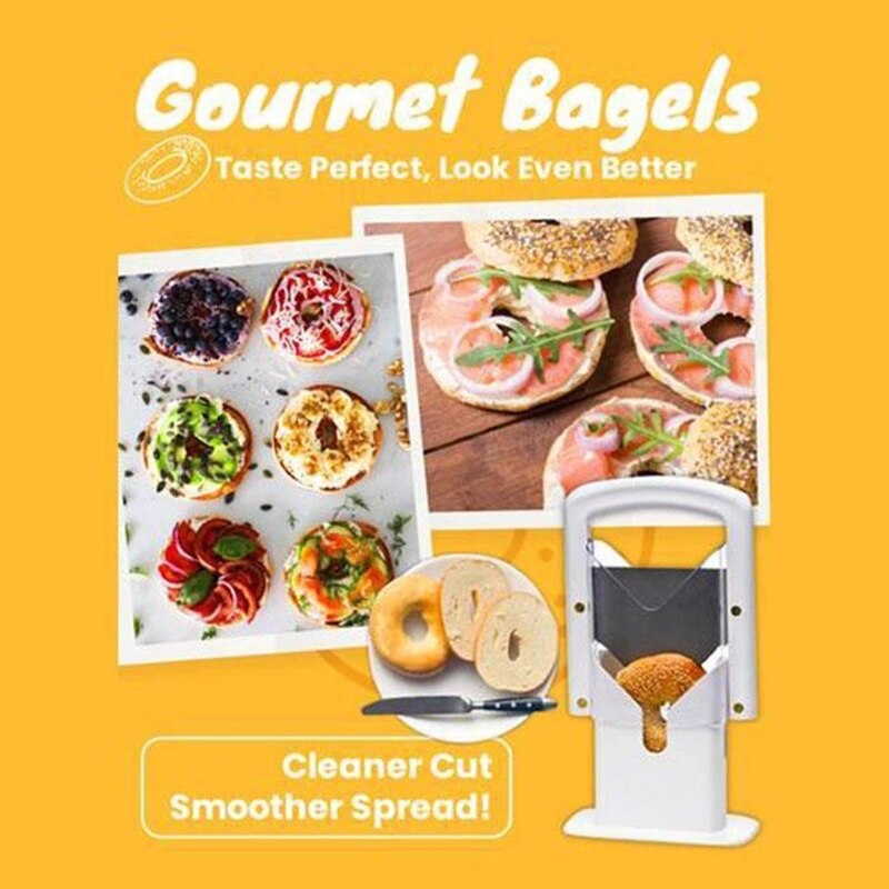 Universal Bagel Guillotine Slicer Manual Bagel Bread Slicer Toast Cutter Slicing Guide Kitchen Baking Tool Gadget Kitchen Tools