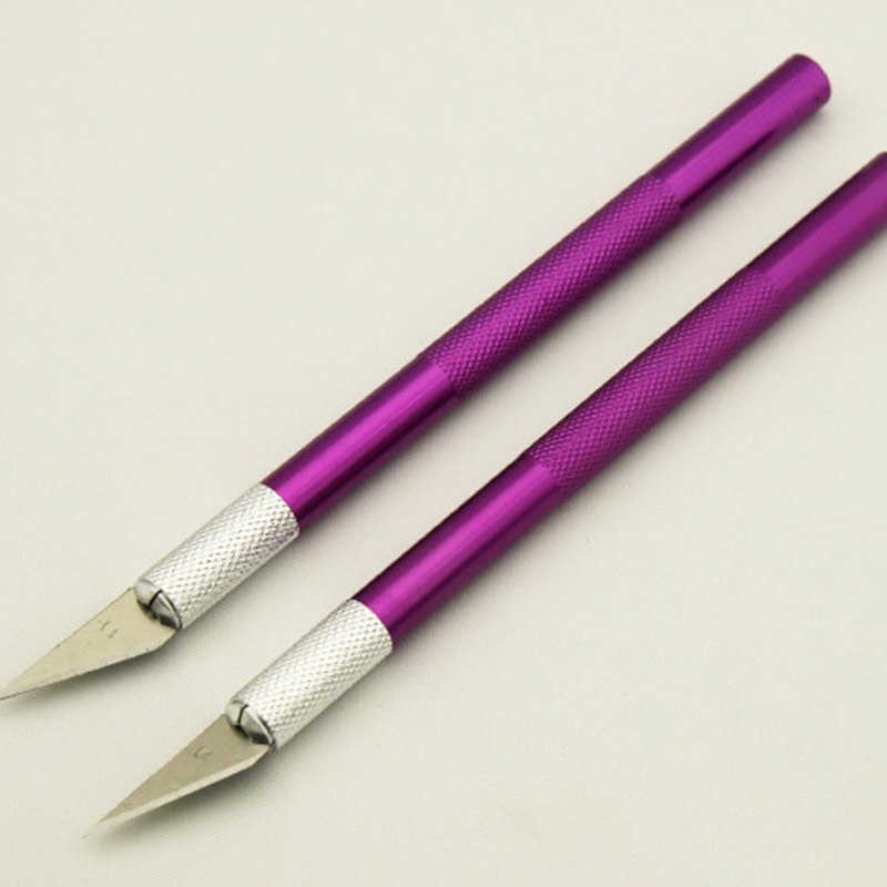 6 Knife Blades DIY Wood Carving Fruit Food Craft Sculpture Cutting Tool Metal Engraving Knifes Aluminum Rod Carving Tools