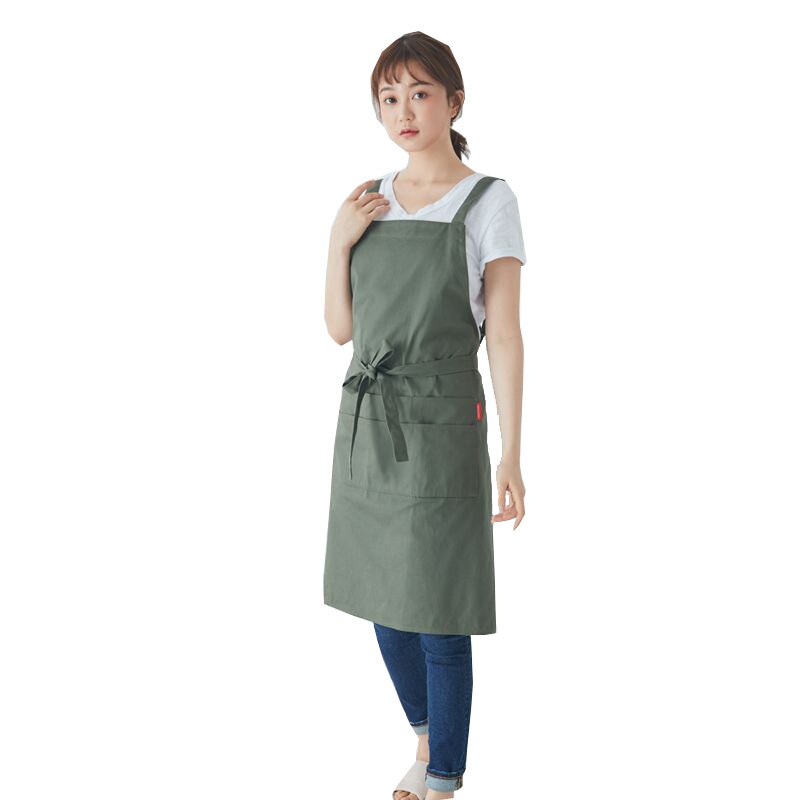 100% Katoen Keuken Chef Schort Met Pocket Vrouwen Bib Schort Voor Koken Bakken Crafting Werk Winkel Bbq: A1