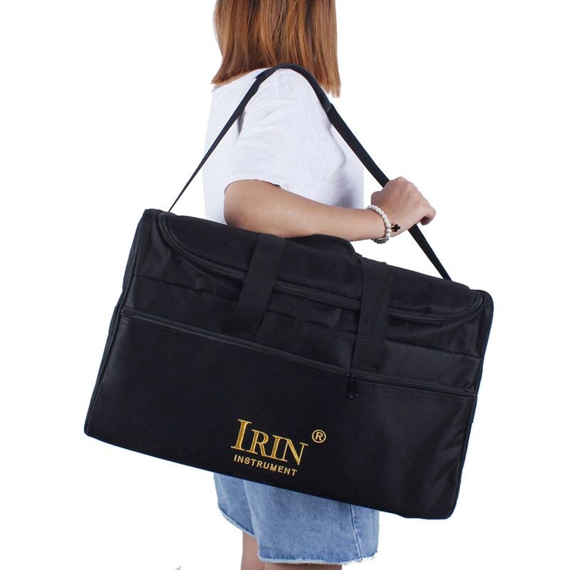 IRIN Standard Adult Cajon Box Drum Bag Backpack Case 600D Cloth 5MM Cotton Padding with Carry Handle Shoulder Strap