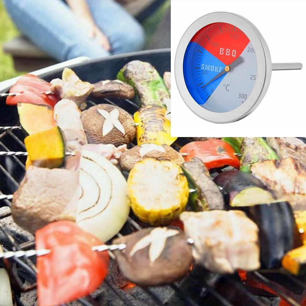 300 Degrees Celsius Thermometer BBQ Smoke Grill Oven Camp Outdoor Tool Temperature Gauge