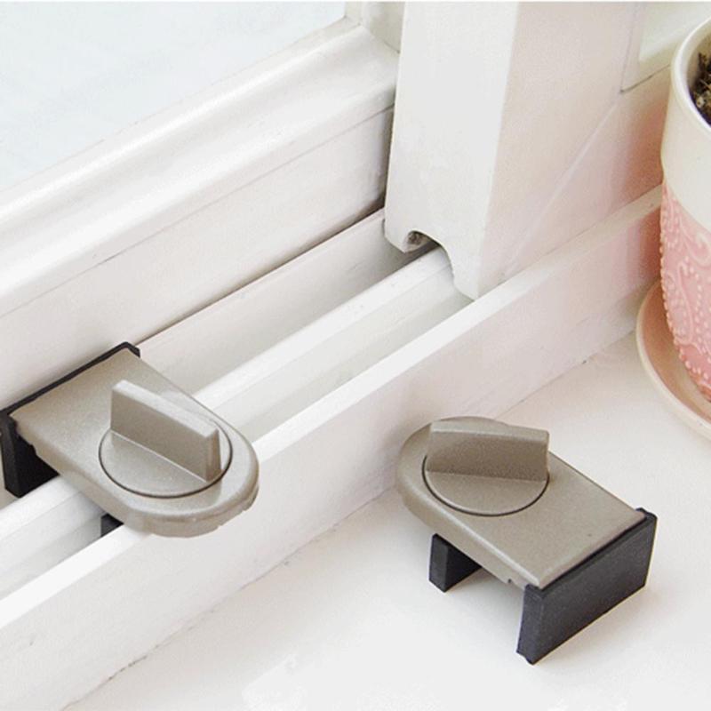 Child Safety Lock Anti-theft Lock Push-pull Plastic Steel Aluminum Window Stopper Door Window Lock