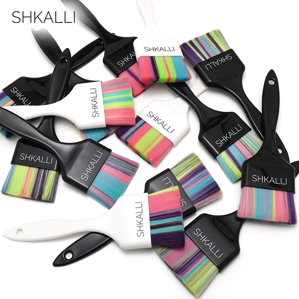 SHKALLI balayage brush set Colourful soft brushes Paste dyeing bowl Tool set for lightening hair