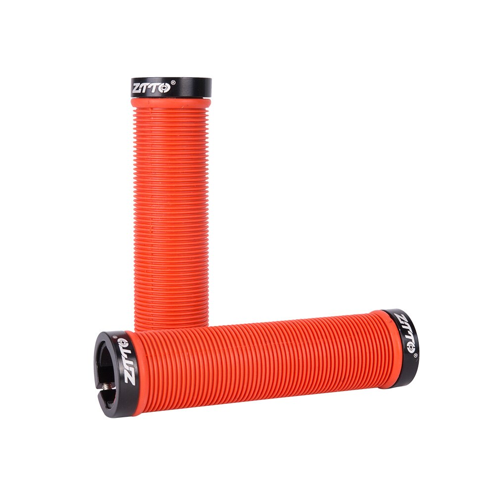 1 Paar Ztto Mtb Stuur Grips Siliconen Gel Slot Op Anti Slip Grips Bar Ends Voor Mtb Mountain Vouwfiets fiets Onderdelen AG15: RED